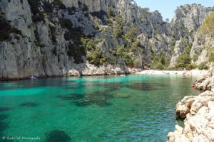 Vue sur la calanque d'En-Vau (Calanque d'En-Vau, Marseille, juin 2019)