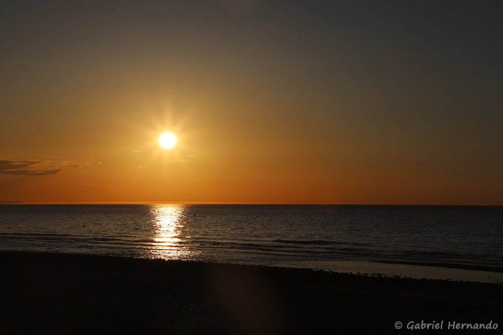 Coucher de soleil (Villers-sur-Mer, avril 2022)