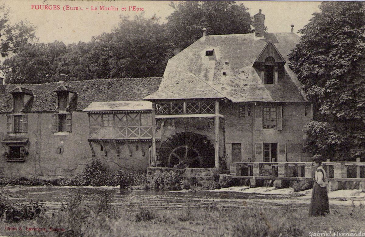 Fourges, 1905 - Le Moulin et l'Epte