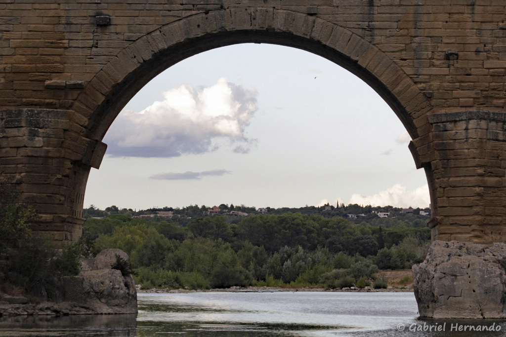 Le Gardon, sous le Pont du Gard (septembre 2018)