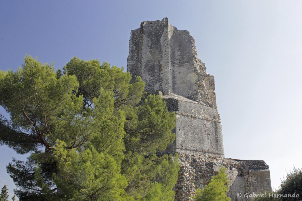 La Tour Magne, tour gallo-romaine, dans son écrin de verdure (septembre 2017)