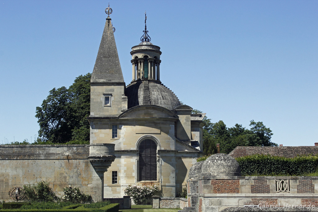 Chapelle du château, vu de l'extérieur du château (Anet, juin 2021)
