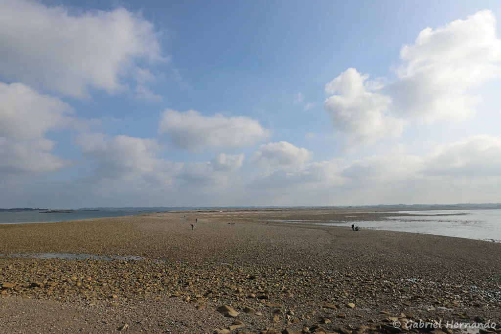 Le sillon de Talber, à marée basse, vu depuis la pointe (septembre 2021)