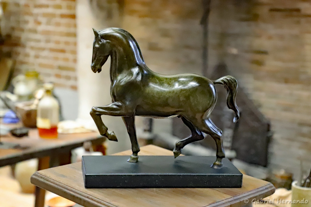 Le cheval de Léonard, dans l'atelier (Château du Clos Lucé, Amboise, novembre 2021)