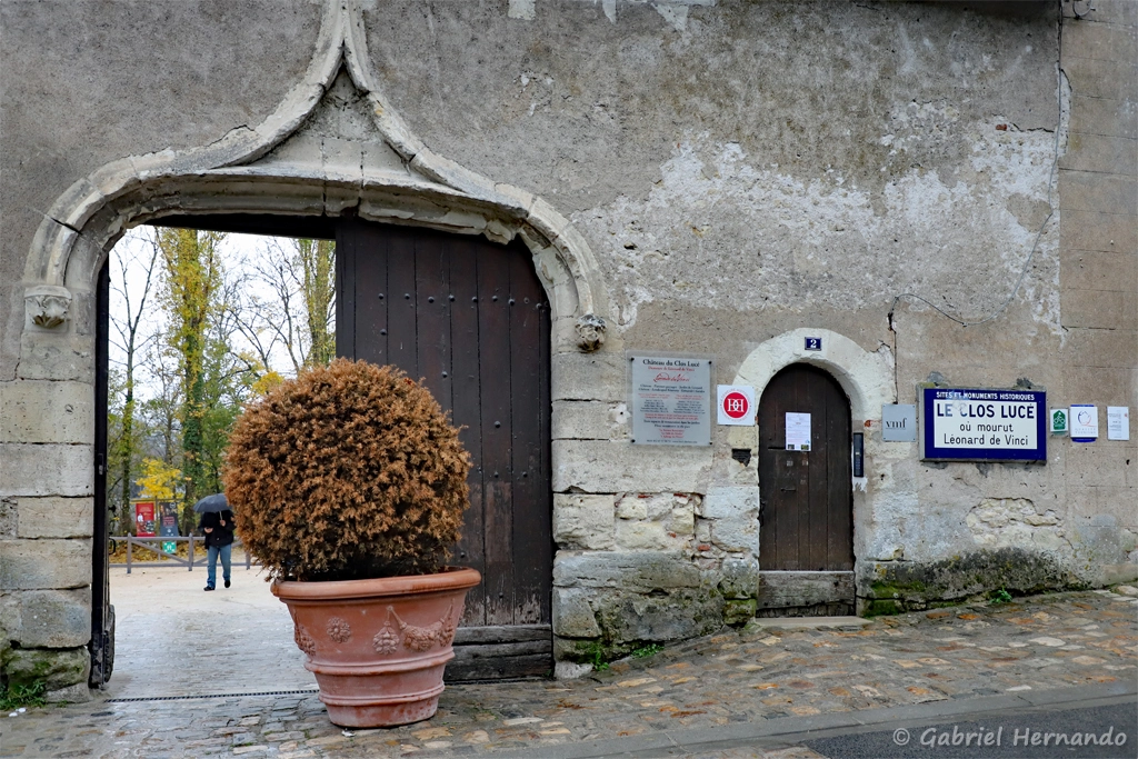 Entrée du Clos Lucé (Amboise, novembre 2021)