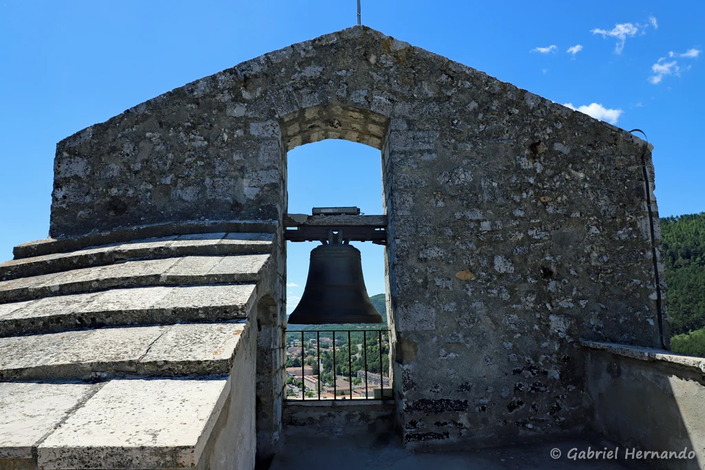 Le clocher mur du donjon de la citadelle (Sisteron, juin 2022)