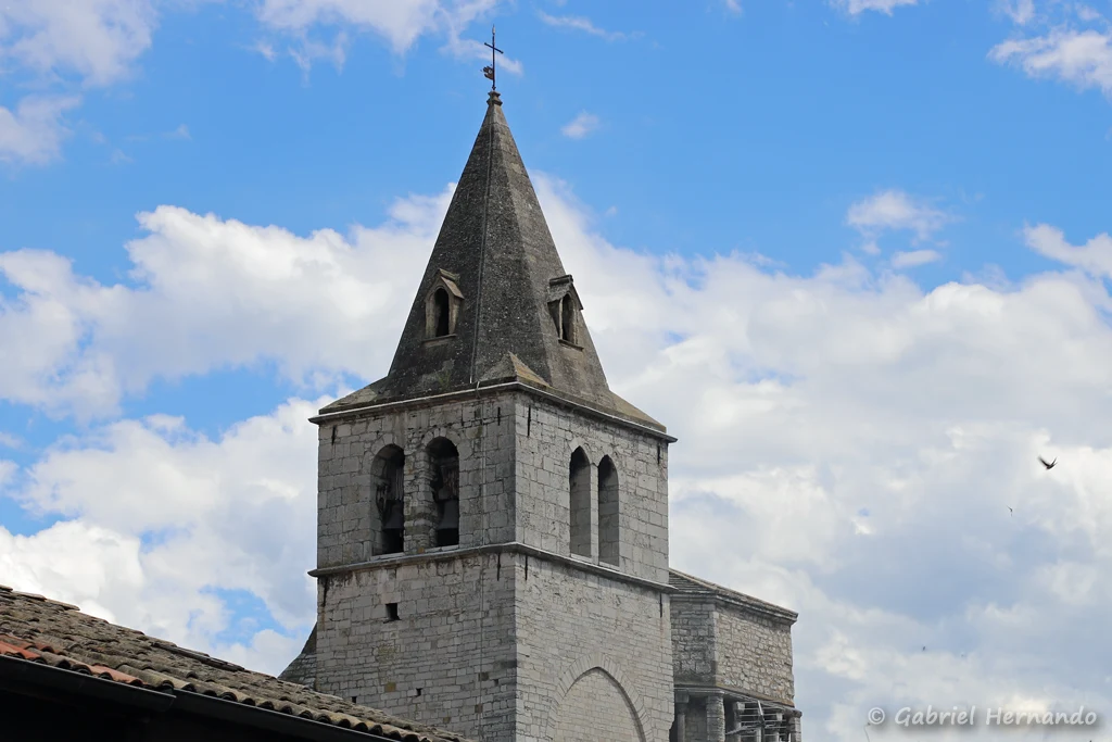 Clocher de la Cathédrale Notre-Dame-des-Pommiers (Sisteron, juin 2022)