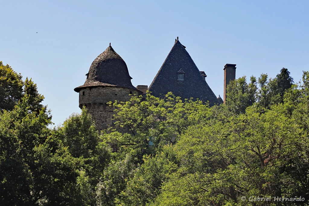 Château de Selves (XVIe siècle), depuis la forêt, sur les hauteurs du hameau (La Vinzelle, juin 2022)