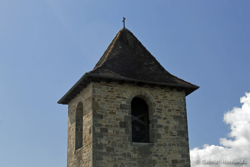 Clocher de l'église Saint-Jean-Baptiste, du XVIIIe siècle (Capdenac-le-Haut, septembre 2019)