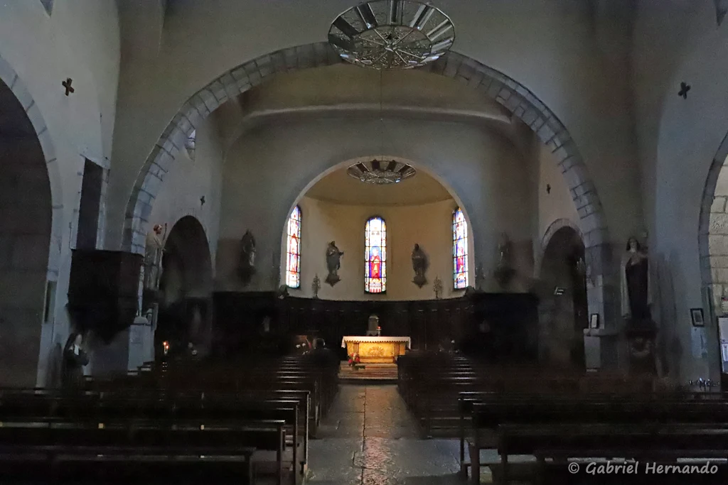 Intérieur de l'église Saint-Etienne (Cajarc, juillet 2022)
