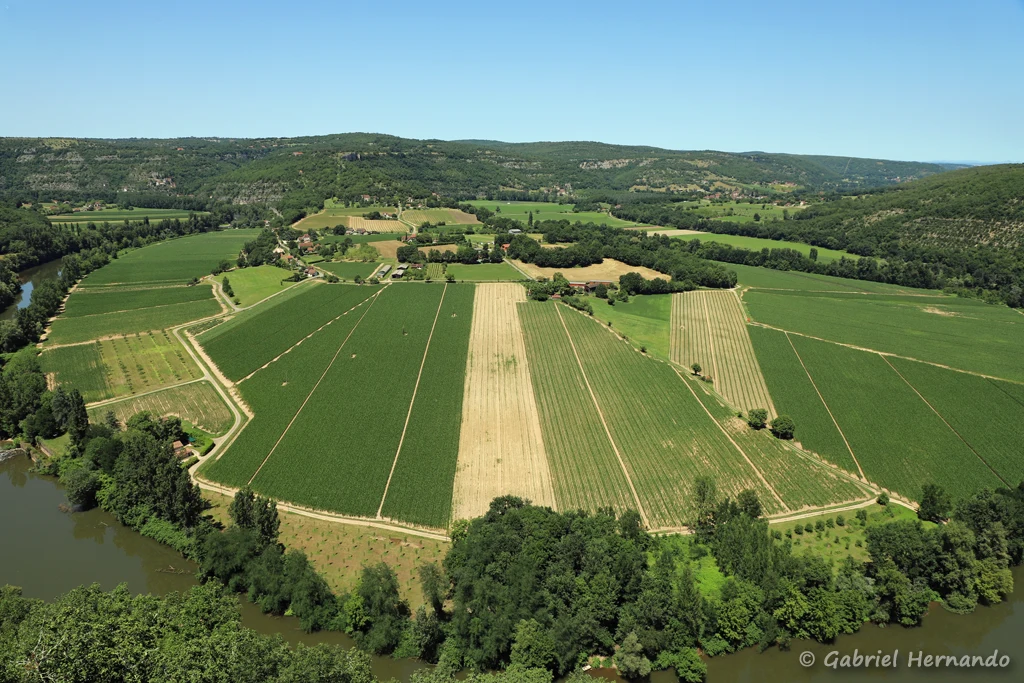 Plaine agricole du cingle de Caillac (Saut de la Mounine, juillet 2022)