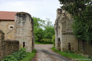 Ruines du château-fort datant des XII-XIIIe siècle, de Geoffroy de Charny-Vauban 