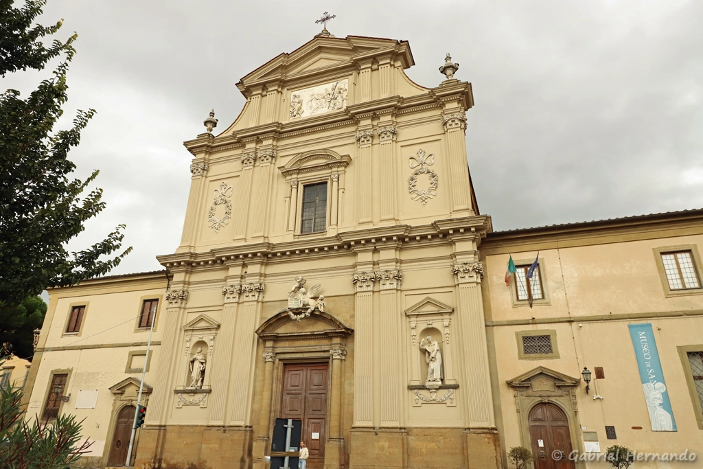 Façade de l'église San Marco, de style néoclassique, des années 1777-1778 (Florence, Italie, octobre 2024)