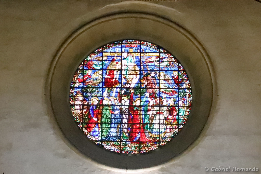 Rosace de la façade de la basilique Santa Croce (Florence, Italie, Octobre)