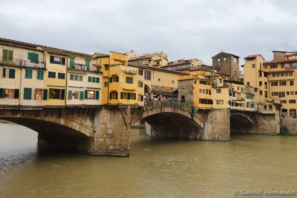 Partie aval du Ponte Vechio (Florence, Italie, octobre 2024)