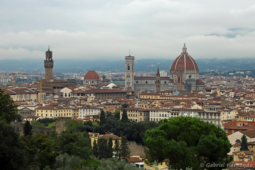 Panorama sur Florence, depuis le belvédère (Florence, Italie, octobre 2024)