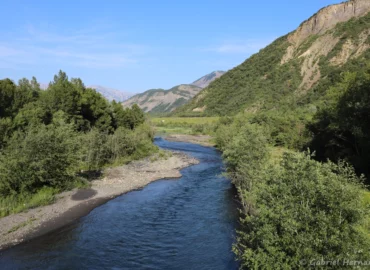 La Durance, en aval du pont de Rochebrune (Rochebrune, juin 2023)